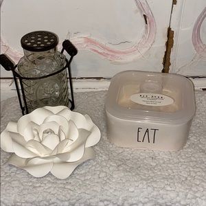 Rae Dunn EAT Food Ceramic Storage Container w/ Lid